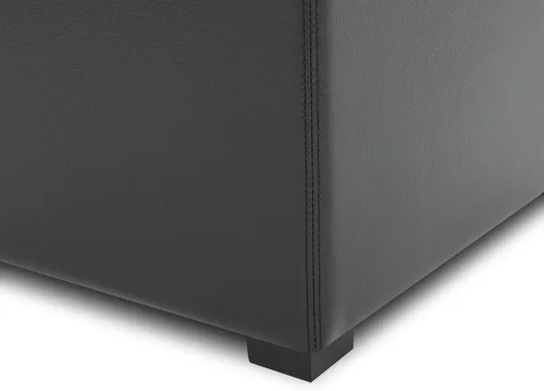 Miniatura 8 de CHITA Cubo otomano de almacenamiento con tapa de bandeja, reposapiés pequeño con almacenamiento, mesa auxiliar cuadrada para sala de estar y Negro