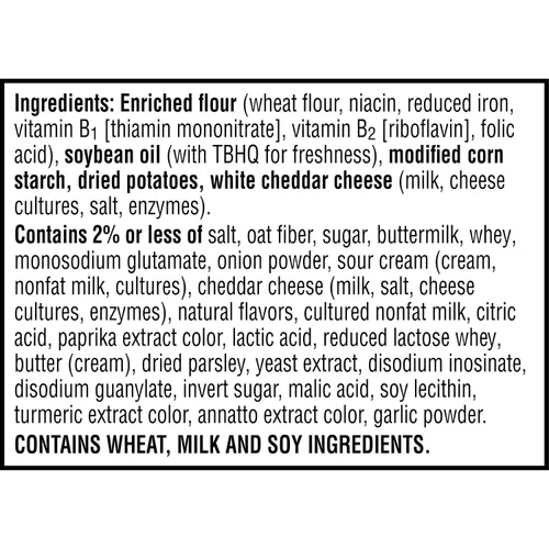 Miniatura 11 de Cheez-It Snap'd Chips de Galletas de Queso, Crujientes Delgadas, Aperitivos para el Almuerzo, Cheddar Crema Agria y Cebolla, Caja de 45oz (6 Bolsas)