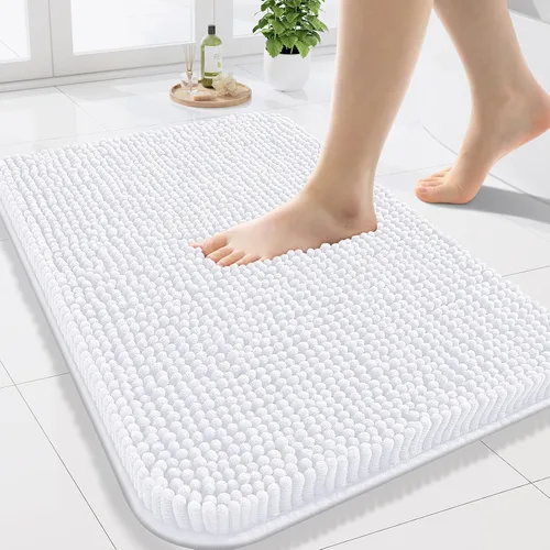 Miniatura 160 de Arotive Alfombras de baño de felpilla extrasuaves y absorbentes, de 24 x 16 pulgadas, lavables a máquina, parte trasera de goma antideslizante