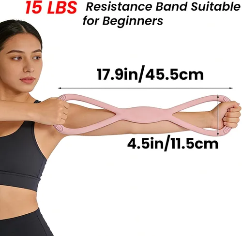 Miniatura 5 de Figura 8 banda de resistencia, figura 8 bandas de resistencia para mujeres y hombres, figura de banda de resistencia para entrenamiento, asas 15