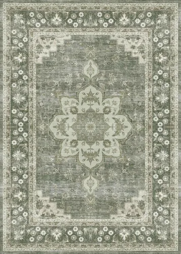 Miniatura 2 de Poeti Alfombra lavable, ultrafina de 9 x 12 pies, antideslizante, alfombra grande para sala de estar, dormitorio, alfombra floral vintage, alfombra