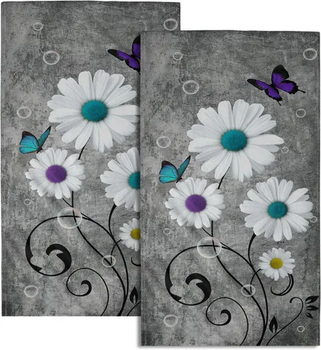 Miniatura 19 de Giwawa Juego de 2 toallas de mano con diseño floral de cerezo, suaves y absorbentes, para baño, cocina, hotel, spa, decoración Flor de cerezo rosa