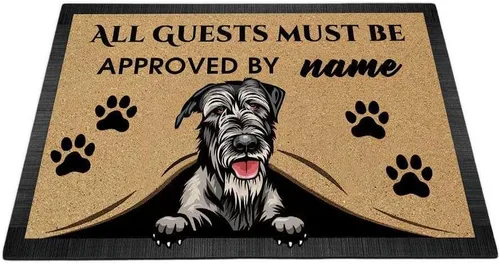 Miniatura 17 de Tapete personalizado con nombre de perro que mira al perro Cocker Spaniel, todos los invitados deben ser aprobados por alfombras para decoración