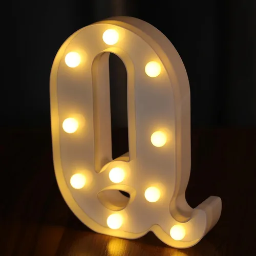 Miniatura 37 de Letras Iluminadas, Luces de Letras LED 26 del Alfabeto, Letra Iluminada Decorativa, Letras de Marquesina LED que Funcionan con Pilas para Fiesta