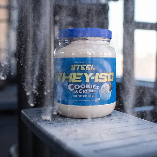Miniatura 3 de Steel Supplements Whey-Iso Proteína aislada de suero en polvo Absorción rápida Crecimiento muscular magro Fácil digestión Bajo
