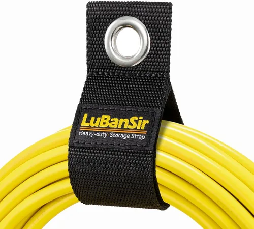 Miniatura 8 de LuBanSir Paquete de 9 soportes para cables de extensión, correa de almacenamiento de cable de extensión de 17 pulgadas para organización