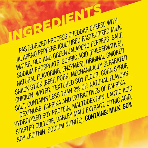 Miniatura 3 de Slim Jim Original Beef Snack Stick 'N Jalapeño Cheese, 1.5 oz