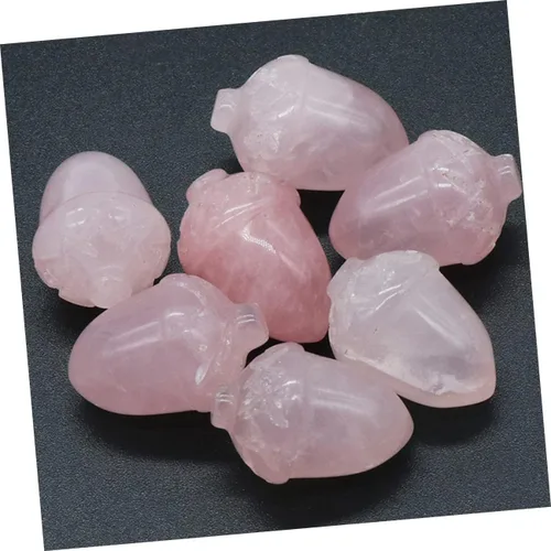 Miniatura 9 de Happyyami 6 piezas de conos de pino de piedra para regalo de cristal curativo, decoración de macetas de roca de cristal, conos de pino, adorno
