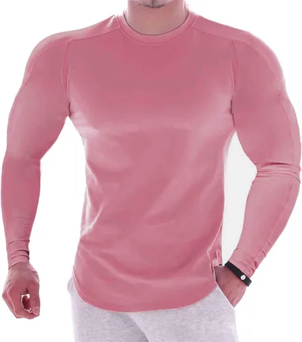 Miniatura 39 de Camisas de compresión atléticas de manga larga para hombre, capa base, camisa de entrenamiento atlético, camisas de compresión, camisetas deportivas