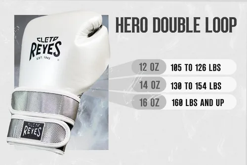 Miniatura 7 de CLETO REYES Hero - Guantes de boxeo con doble correa de velcro para entrenamiento, combate y sacos de boxeo pesados