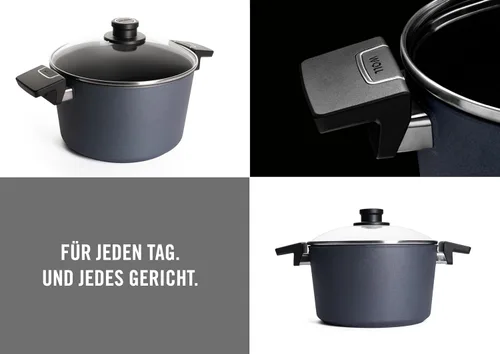 Miniatura 2 de Woll Diamond Lite - Olla de cocina de aluminio fundido antiadherente resistente a los arañazos con tapa de 5.2 cuartos de galón, 9 1/2 pulgadas