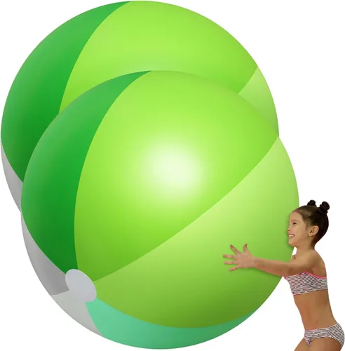 Miniatura 8 de Ceenna 2 Piezas Pelotas de Playa Gigantes de 60 Pulgadas Pelotas Inflables Grandes de Juguete para Piscina Juguetes de Natación de Verano Fiestas