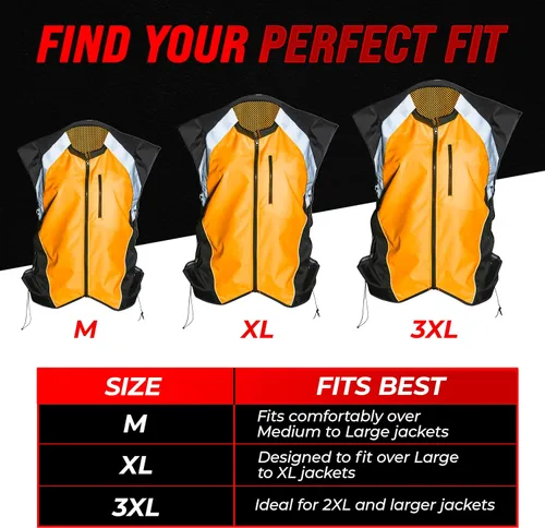 Miniatura 4 de Badass Moto Chaleco de seguridad con bolsillos. Chaleco reflectante de motocicleta para chaqueta de motocicleta. Chaleco de correr de alta