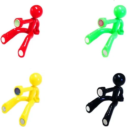 Miniatura 13 de Creative Wall Climbing Villain - Imanes para refrigerador, imán para colgar en la llave (negro, blanco, azul, naranja)