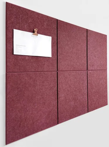 Miniatura 48 de Tabla de corcho alternativa de 24 x 36 pulgadas, paquete de 6 azulejos de pared de fieltro con pestañas adhesivas extraíbles seguras, tableros