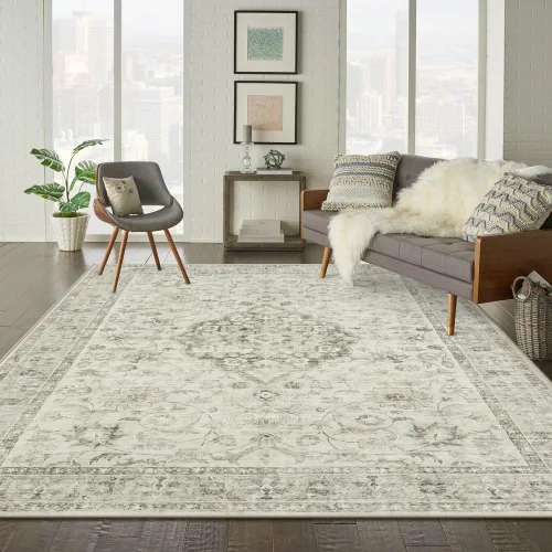Miniatura 44 de LIVEBOX Alfombra lavable de 5 x 7 pies, para sala de estar, dormitorio, antideslizante, estilo bohemio, para interiores, para comedor, oficina
