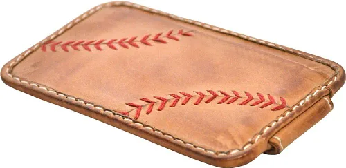 Miniatura 3 de Rawlings Billetera de bolsillo frontal con punto de béisbol (bronceado), Beige Bronceado, Retro