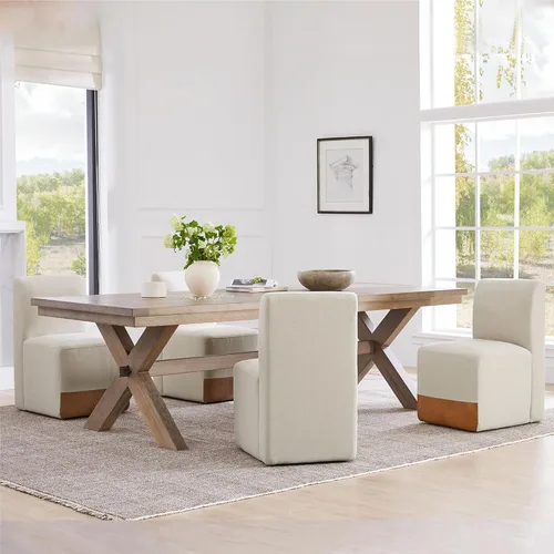 Miniatura 15 de CHITA Juego de 2 sillas de comedor con ruedas, tapizadas sin brazos, modernas sillas de comedor con rodillos para dormitorio, sala de lectura, sala