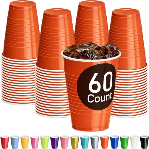 Miniatura 7 de DecorRack - Vasos desechables y reutilizables de 12 onzas para fiestas de cumpleaños, despedidas de soltera, campamentos, eventos en interiores y al
