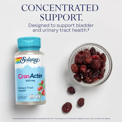 Miniatura 3 de SOLARAY CranActin Extracto de arándano 400 mg – Suplementos de arándano para mujeres y hombres – Apoyo a la salud de la vejiga y el tracto urinario