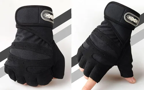 Miniatura 7 de SUJAYU Guantes de entrenamiento, guantes de gimnasio para hombres, muñequeras para levantamiento de muñecas, guantes para entrenamiento, guantes