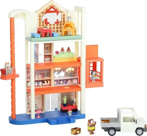 Miniatura 10 de Bluey Bluey - Juego de supermercado y bingo con escalera mecánica, juguetes de simulación para niños pequeños, sonidos y 15 piezas, juego de tienda