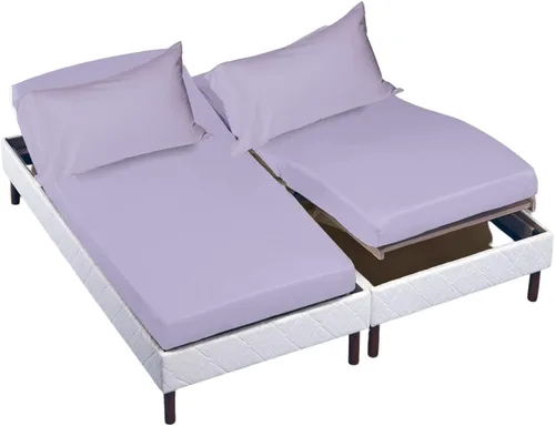 Miniatura 41 de Cottingon Juego de sábanas de 4 piezas de tamaño King con cabezal flexible, sábanas divididas de 34 pulgadas para camas ajustables con números