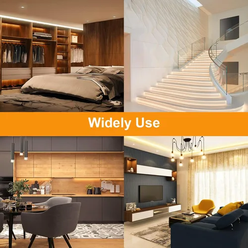 Miniatura 7 de Luces LED de Neón, Tiras de Luces LED Regulables de 12V, Blancas Cálidas, 5m/16.4ft, Luces de Cuerda LED de Neón Impermeables, Tira de Luces LED