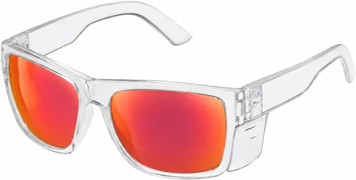 Miniatura 10 de Lentes de sol de seguridad para hombre, negro mate, lentes de sol de seguridad polarizados, cumplen con las normas ANSI Z87+, protección UV