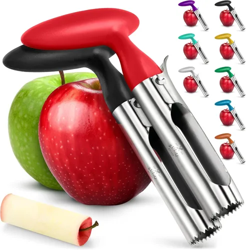 Miniatura 13 de Zulay Kitchen Herramienta Premium para Descorazonar Manzanas - Hojas Ultra Afiladas, de Acero Inoxidable, Serradas para Descorazonas Fáciles - Fácil