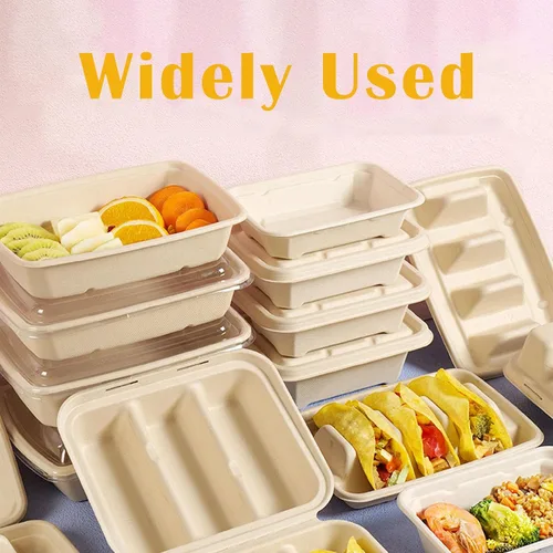 Miniatura 8 de Nexboraque Paquete de 50 soportes desechables para tacos, 3 compartimentos, platos biodegradables para tacos, juego de barra para servir una fiesta
