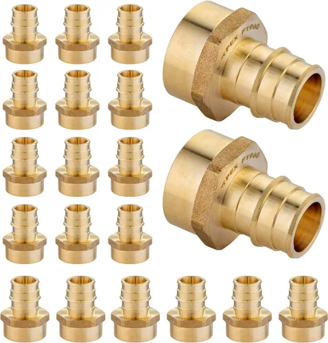 Miniatura 7 de HeSun Paquete de 10 accesorios Pex A, codo de oreja de expansión de 1/2 pulgada, rosca NPT hembra de 1/2 pulgada x expansión Pex A de 1/2 pulgada