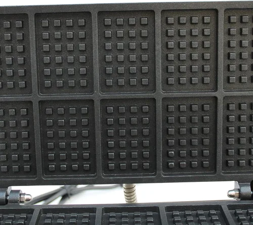 Miniatura 3 de Máquina de gofres eléctrica comercial de 1500 W, máquina antiadherente de acero inoxidable 90,572.0 °F, máquina cuadrada de 10 rebanadas