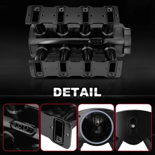 Miniatura 6 de Cuerpo de admisión de 102 mm fabricado en metal EFI con raíles de combustible y cuerpo del acelerador y sensores de posición del acelerador TPS IAC