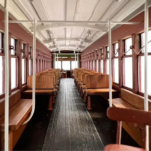Miniatura 7 de OcCre New Orleans Streetcar Modelo Kit - Madera y Metal, Escala 1/24