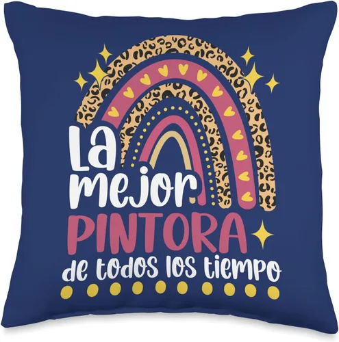 Regalo Original Para Pintora Regalos Bellas Artes La Mejor Mujer Artista Pintora Niña Pintura Regalos - Cojín de 16 x 16 pulgadas, multicolor