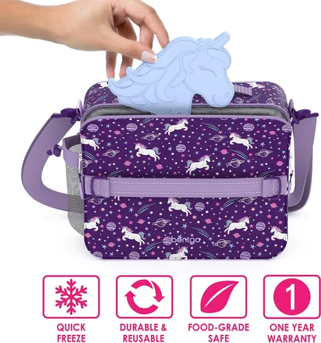 Miniatura 3 de Bentgo Buddies Paquetes de Hielo Reutilizables - Delgados para Loncheras, Bolsas y Hieleras Multicolor Paquete de 4 (Unicornio)