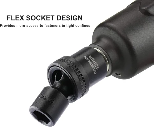 Miniatura 6 de CASOMAN Juego de 15 dados de impacto universales estándar de 1/2", 6 puntos, métrico, 10-24mm
