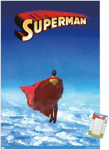 Miniatura 11 de DC Comics Superman - Póster de pared de Skyline Clouds, 34 pulgadas de largo x 22.4 pulgadas de ancho, paquete de póster y clip prémium Paquete