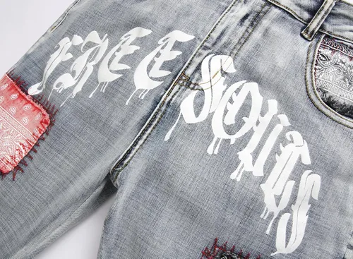 Miniatura 201 de Enrica Pantalones vaqueros estampados casuales para hombre
