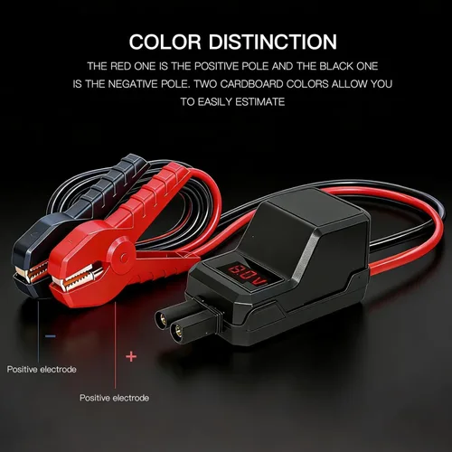 Miniatura 6 de MEGAWISE Abrazaderas de arranque inteligentes, cables de abrazadera de refuerzo automotriz, abrazaderas de cocodrilo de repuesto con pantalla LCD