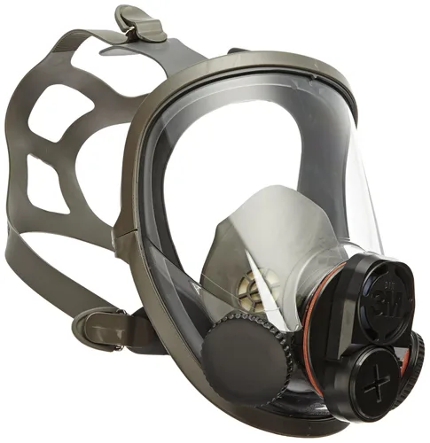 Miniatura 10 de 3M Respirador reutilizable de pieza completa 6800DIN, NIOSH, protección respiratoria, lente grande, ANSI, ligero, facial de silicona, válvula