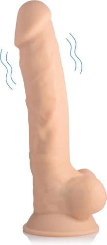 Miniatura 6 de Consolador vibrador de silicona hipoalergénica Silexpan de 9 pulgadas - Oscuro