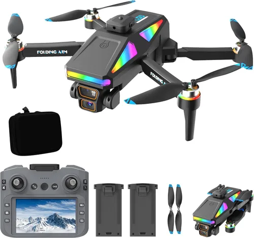 OBEST Drone con cámara 1080P Control remoto RC Quadcopter con pantalla de 4.5 pulgadas, FPV Drones para principiantes adultos motor sin escobillas,