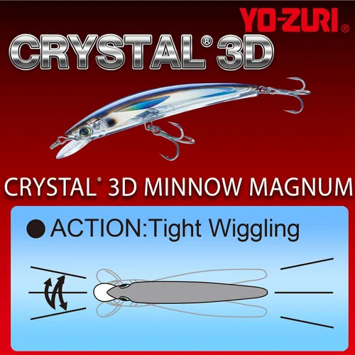 Miniatura 3 de Yo-Zuri Crystal 3D Minnow Magnum Floating Diver 6 1/2 Inch Medium Crankbait