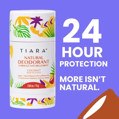 Miniatura 8 de TIARA - Desodorante natural sin aluminio para mujeres y hombres, protección contra olores de larga duración, desodorante para todo el cuerpo,