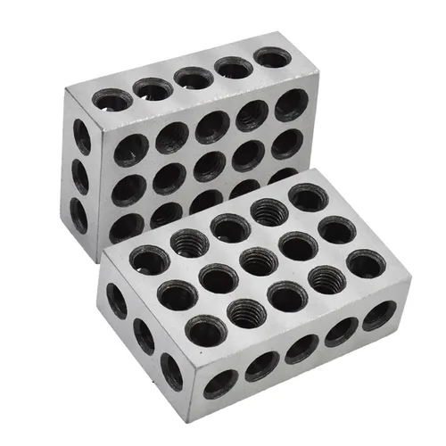 1 par de 1-2-3 bloques emparejados par con 23 agujeros de precisión Machinist Fresado 0.0002 in apto para fresadora plantilla