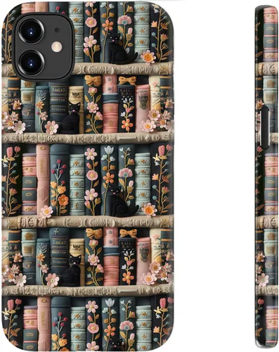 Miniatura 94 de bemal Funda para iPhone 12 Mini, estética, vintage, floreciente, peonía, concha, femenina, compatible con MagSafe, moderna, única, moderna, moderna