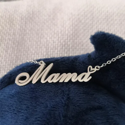 Miniatura 5 de RONKAHSHOW Collar con nombre personalizado collar con nombre de corazón para mujer el mejor regalo para niña cumpleaños día de la madre Navidad boda