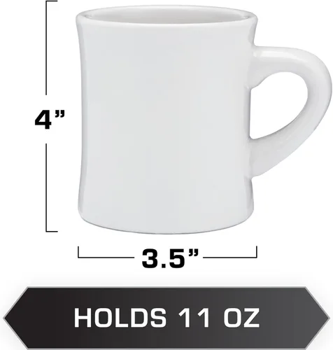 Miniatura 3 de COLETTI Tazas de café Diner, tazas de café de restaurante, taza de café retro, taza de comedor resistente y pesada, nostalgia en cada sorbo